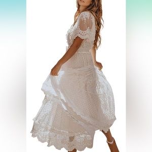 NWT-White maxi dress
